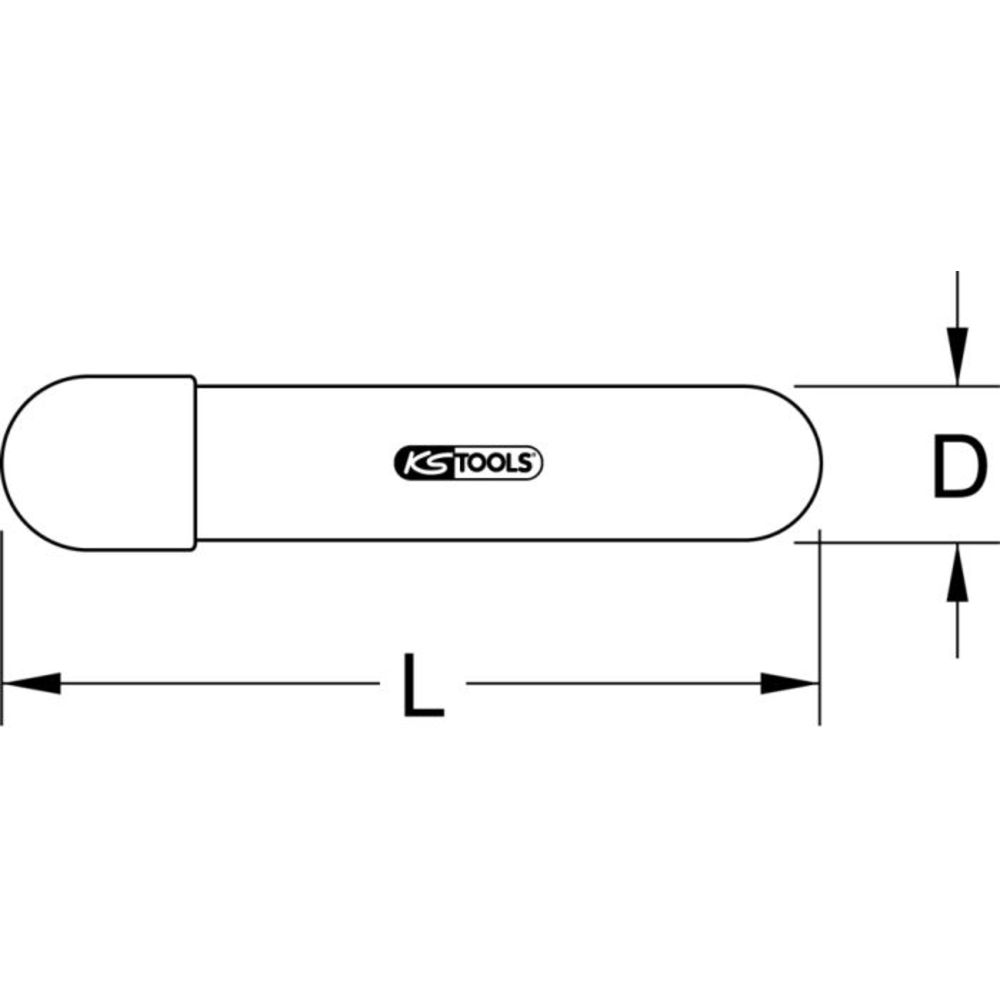 Capuchon isolant à ouverture fendue en croix diamètre extérieur 10 mm L60 mm KS TOOLS - 112.4234
