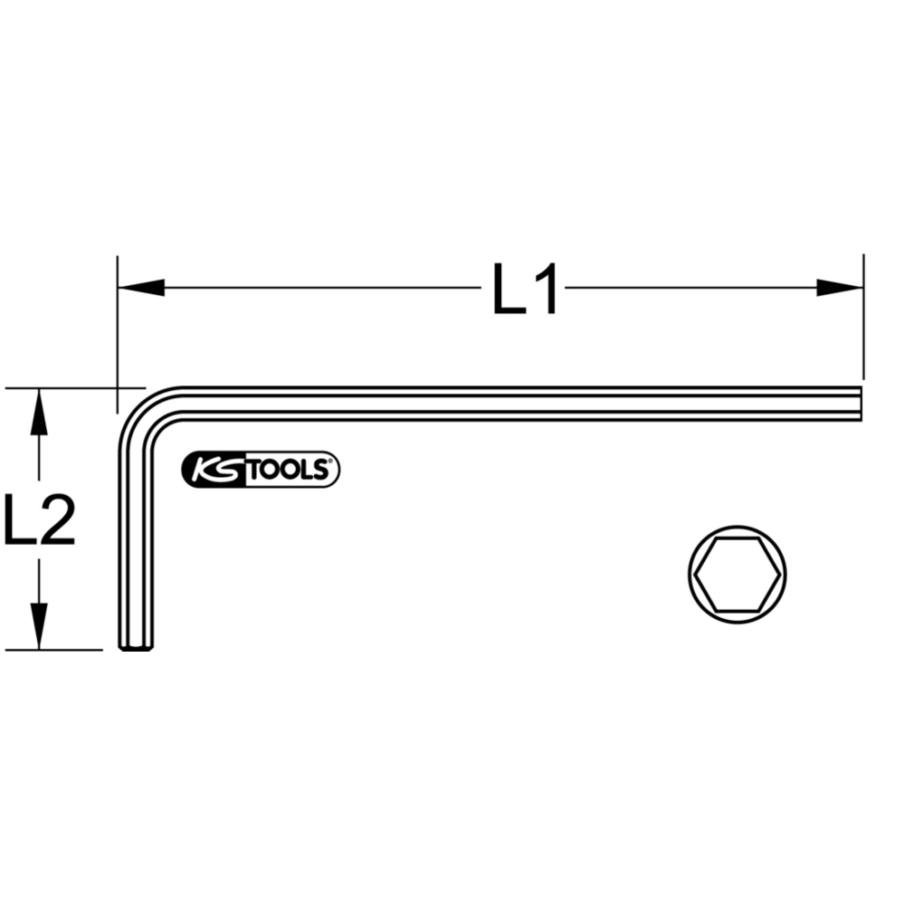 Clé mâle 6 pans BRONZEplus 1/8