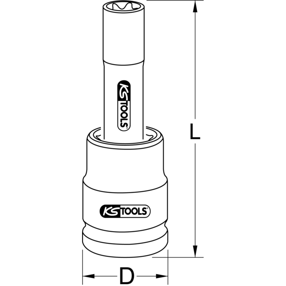 Douille à chocs pour culasse TORX 3/4