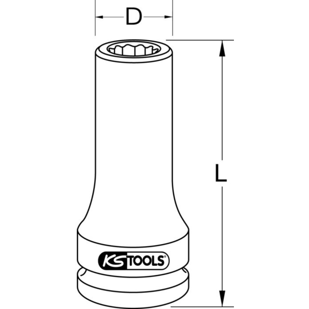 Douille à chocs pour culasse TORX 3/4