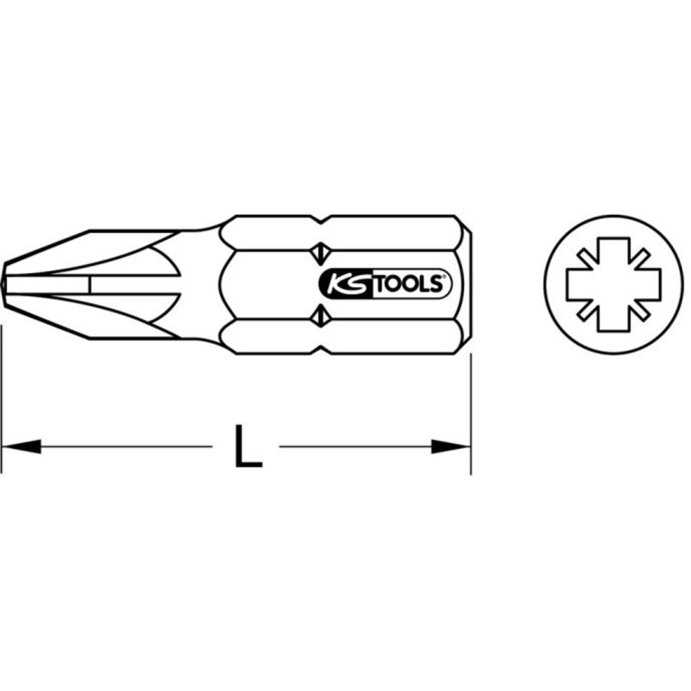 Embout pour tournevis à frapper POZIDRIV PZ2 KS TOOLS - 911.0261