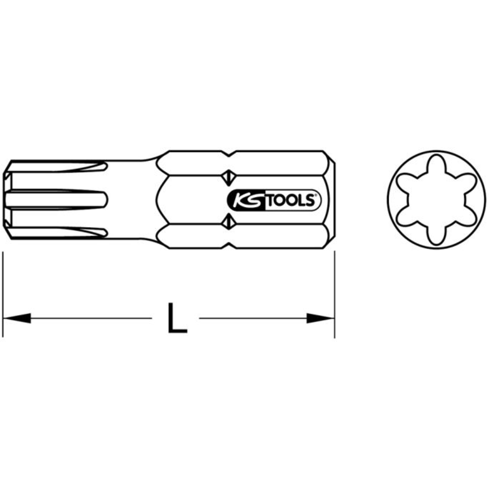 Embout de vissage 6,35 mm RIBe L25 mm - M9 KS TOOLS - 911.5265