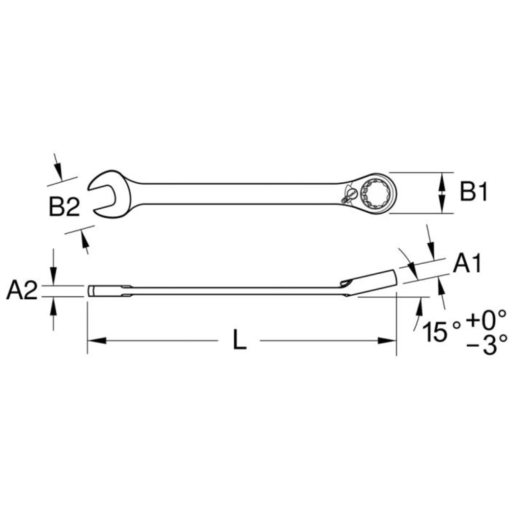 Clé mixte à cliquet réversible 10mm BRILLIANT TOOLS - KS TOOLS - BT013810