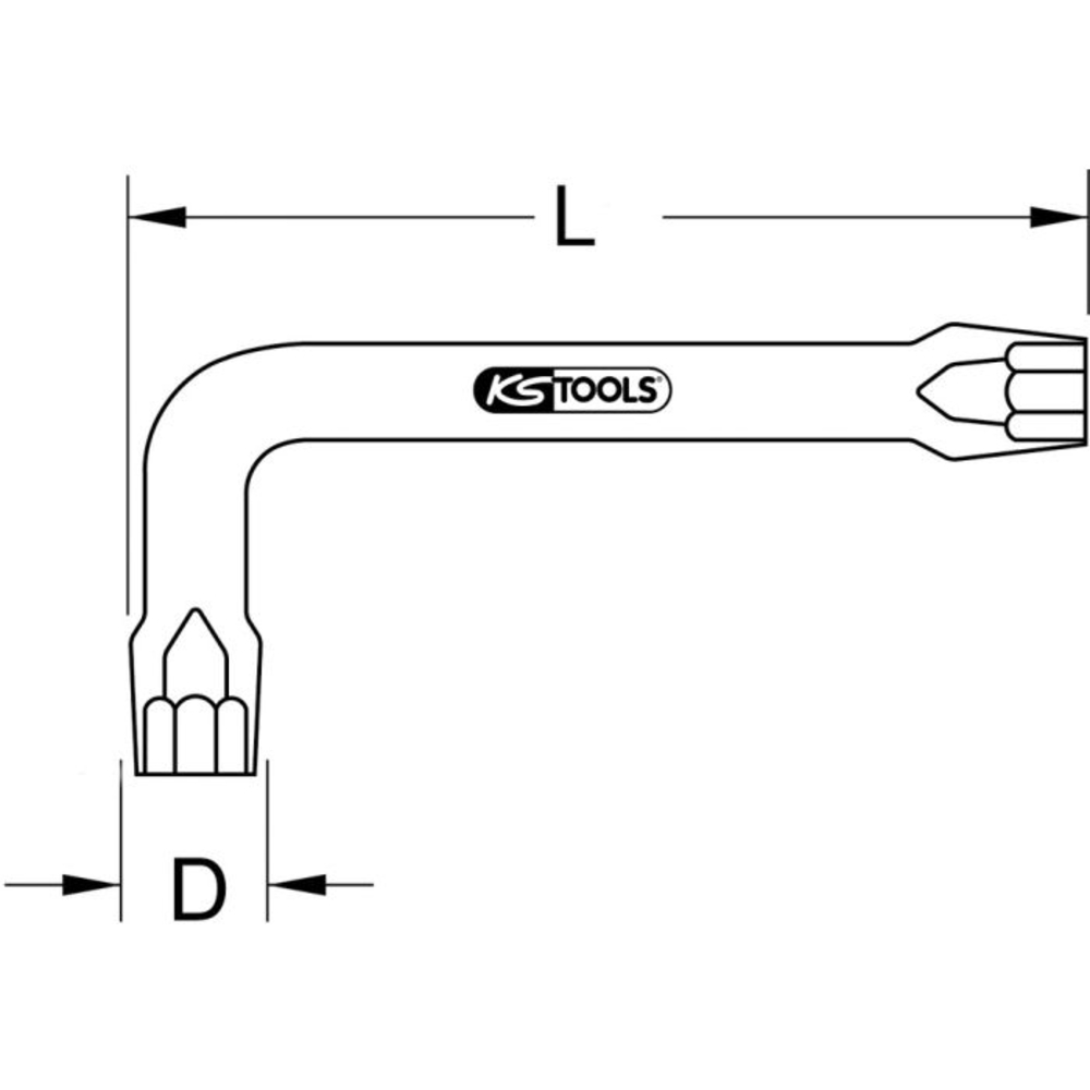 Clé à pipe débouchée 20mm BRILLIANT TOOLS - KS TOOLS - BT015020