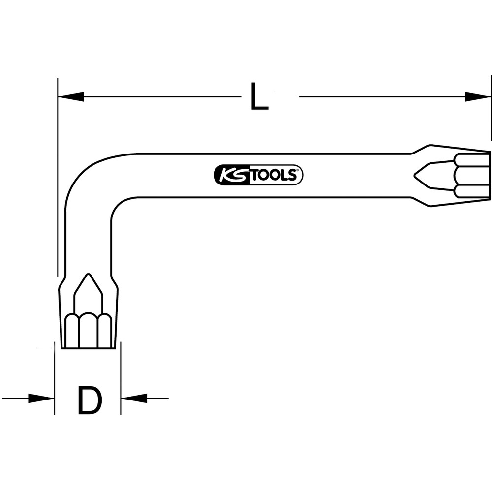 Clé à pipe débouchée 20mm BRILLIANT TOOLS - KS TOOLS - BT015020