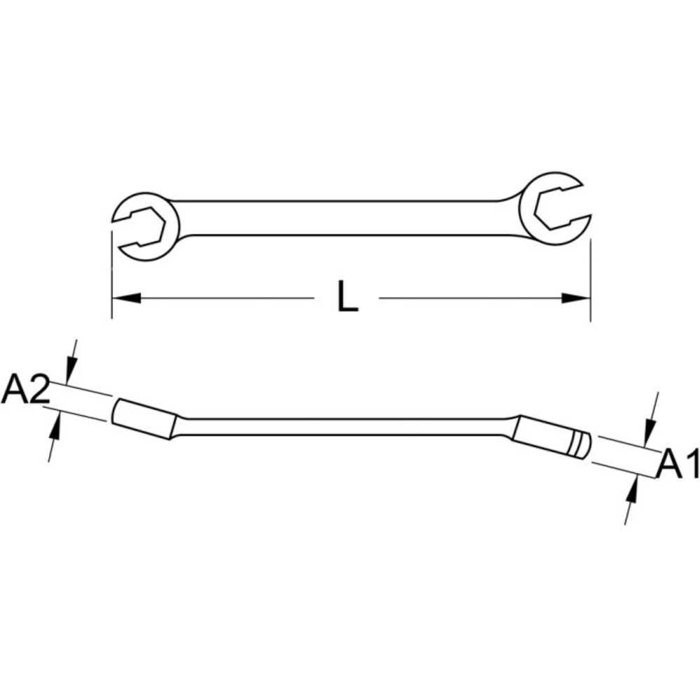Clé à tuyauter 12 x 13mm BRILLIANT TOOLS - KS TOOLS - BT706018