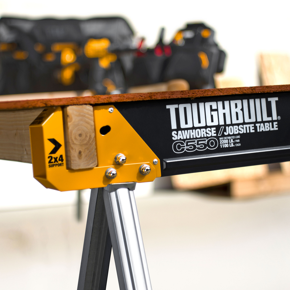 Pack de 2 tréteaux-table de chantier Toughbuilt - TBC5502