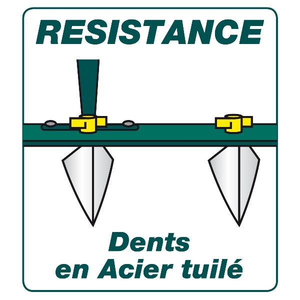 Traceur de rangs 5 dents réglables spécial semis LEBORGNE sans manche naturOvert 460650