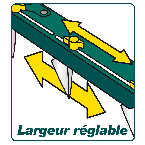 Traceur de rangs 5 dents réglables spécial semis LEBORGNE sans manche naturOvert 460650