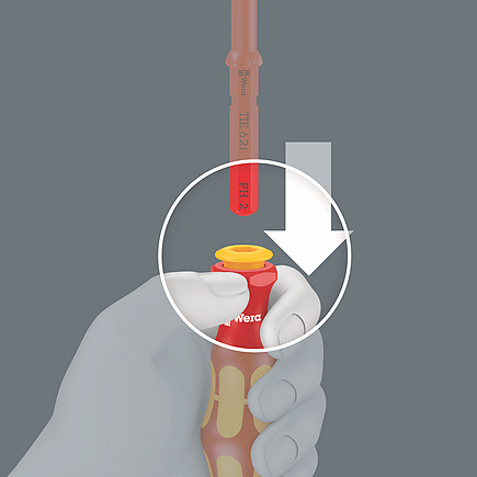 Jeu de tournevis 17 pièces Wera isolés interchangeables à manche hexagonal : Phillips/Pozidriv /Plat - 05006611001