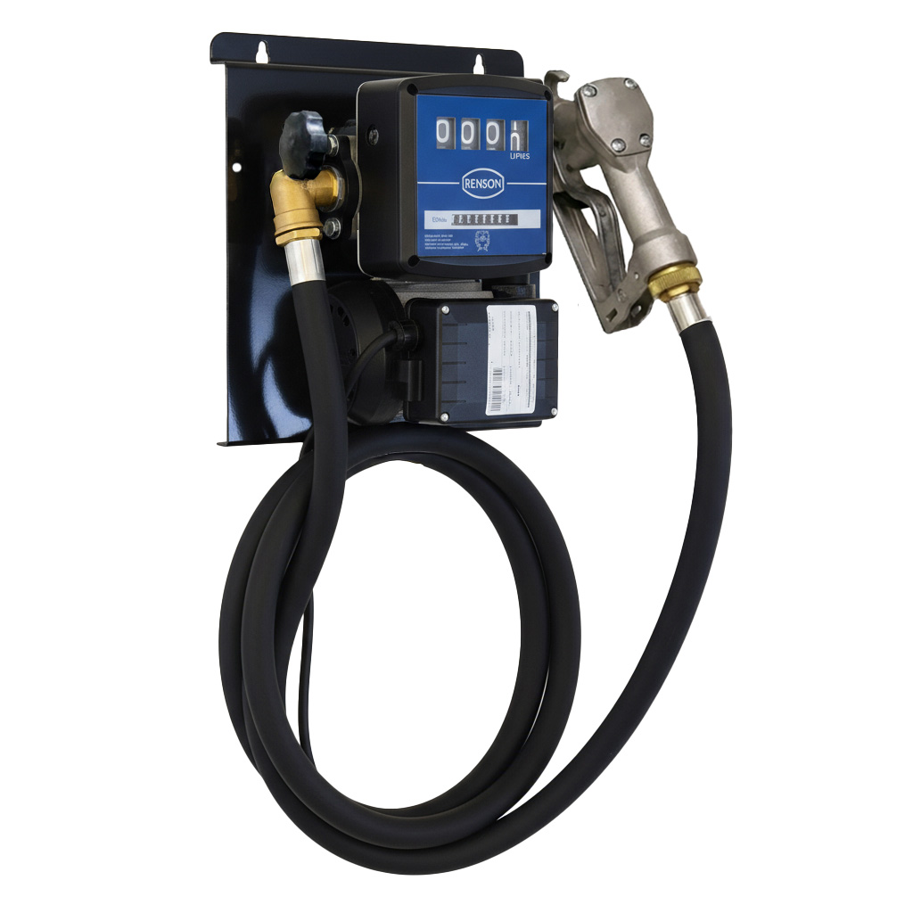 STATION FUEL PISTOLET MANUEL AVEC COMPTEUR 230V 50L/M  - RENSON - 138201