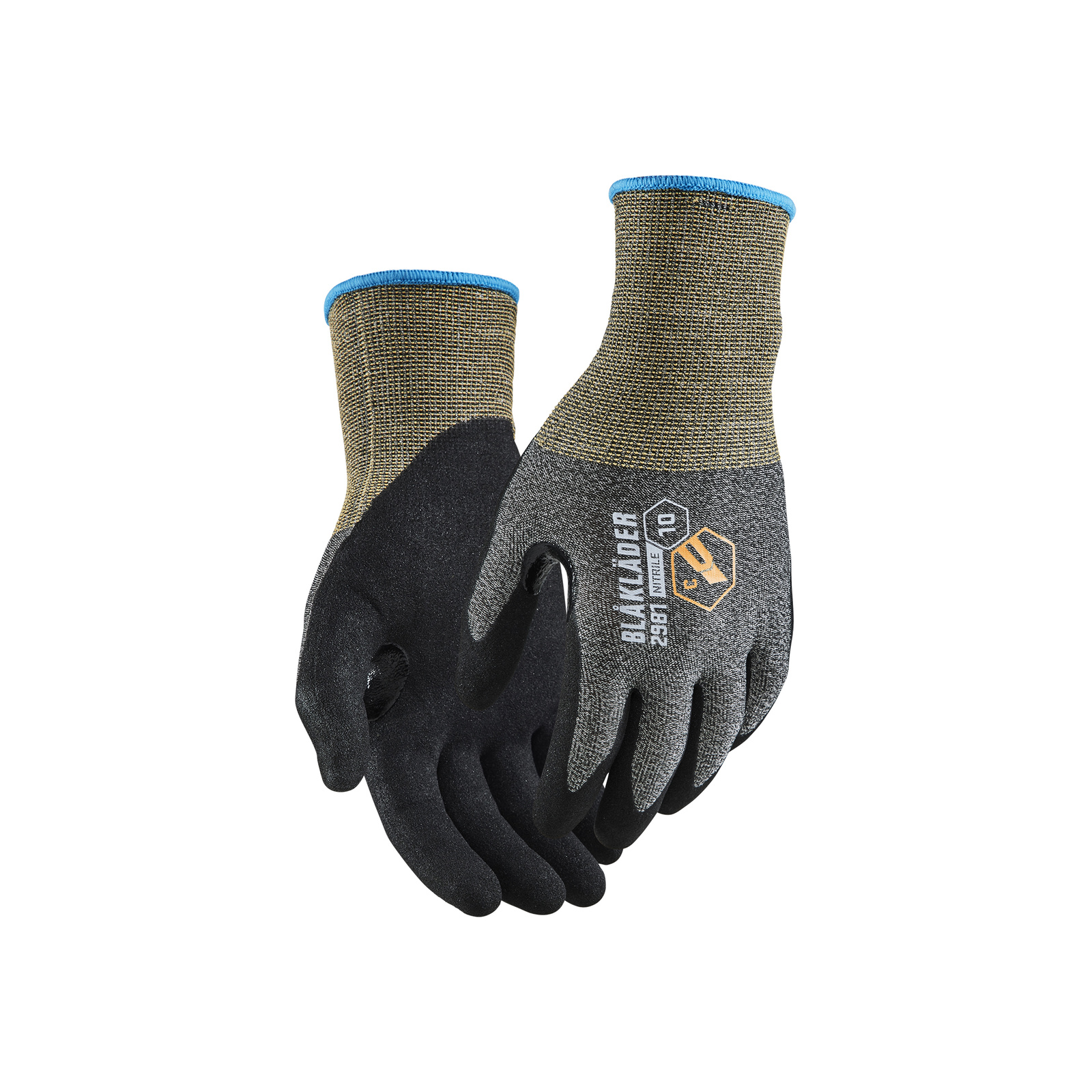 Gants de travail enduits de nitrile sablé résistants à la coupure niveau C BLAKLADER - 2981