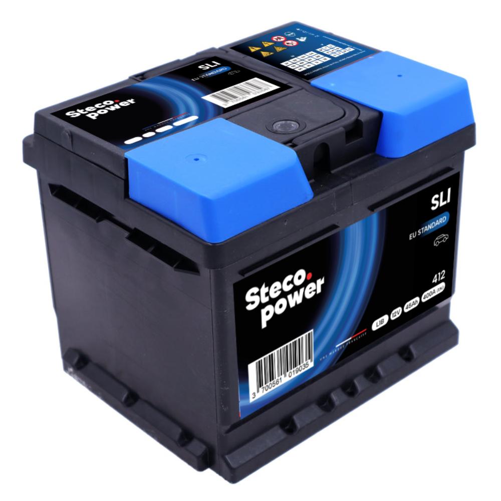 Batterie Voiture 12V 45Ah 400A 207x175x175 mm stecopower - 412