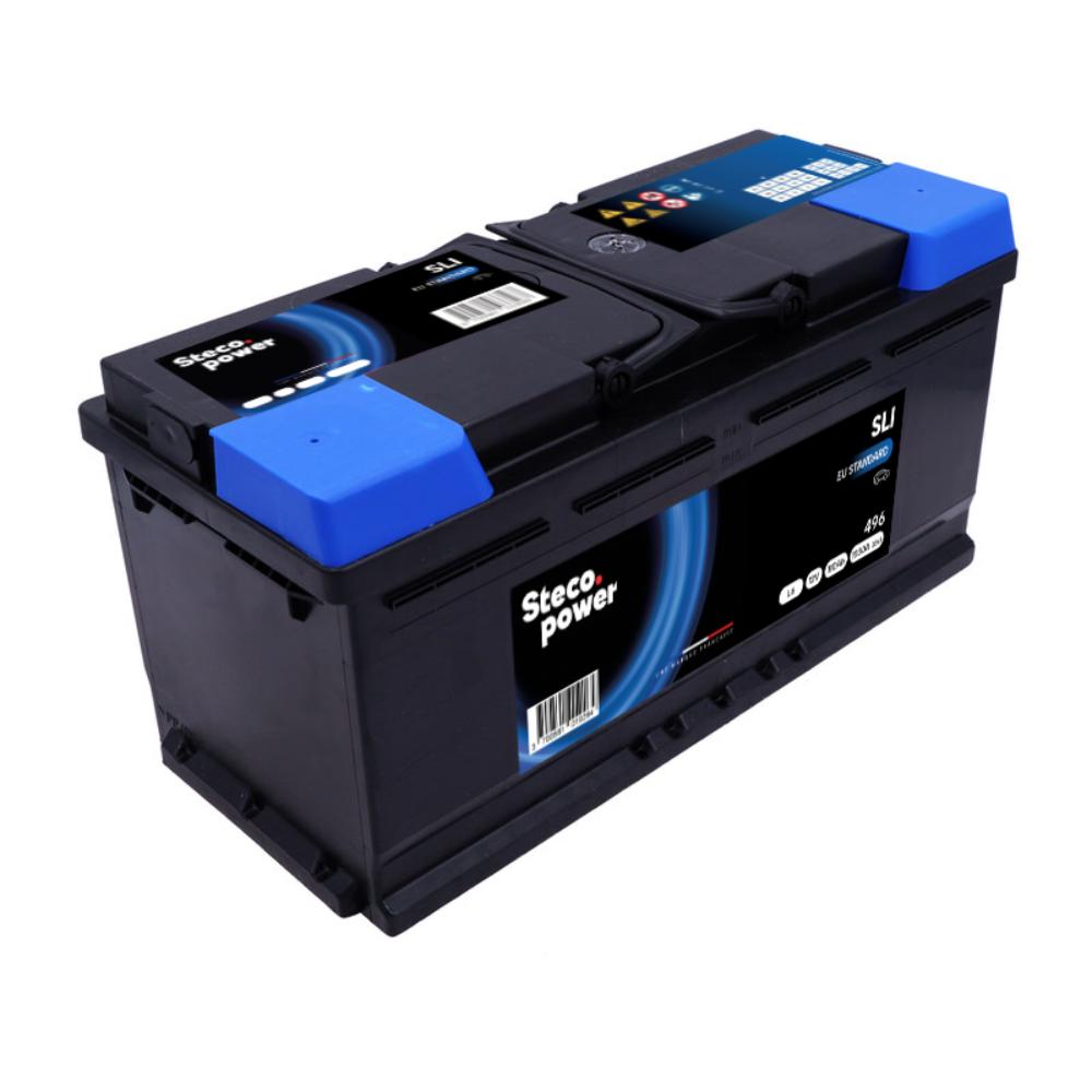 Batterie 12V 110Ah 1000A 393x175x190 mm stecopower - 496