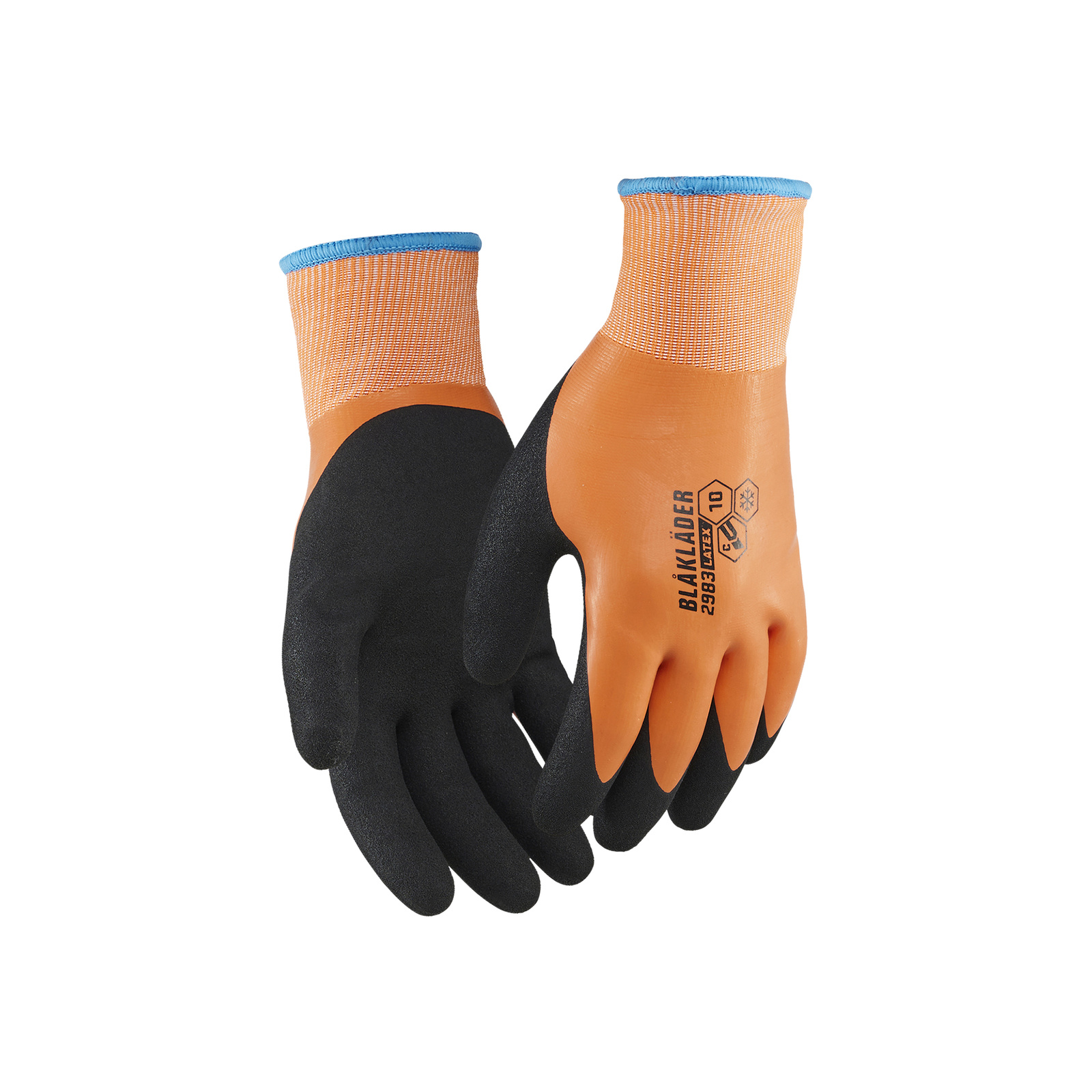 Gants de travail hiver enduits de latex résistants à la coupure niveau C BLAKLADER - 2983