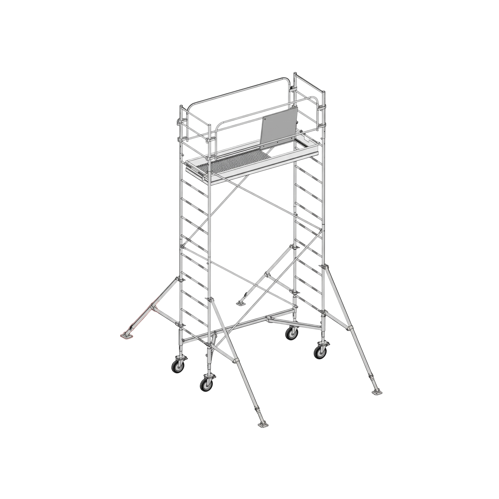 Échafaudage roulant EVOLIS 300 en acier galvanisé Plancher 3,0 m ALTRAD 611200