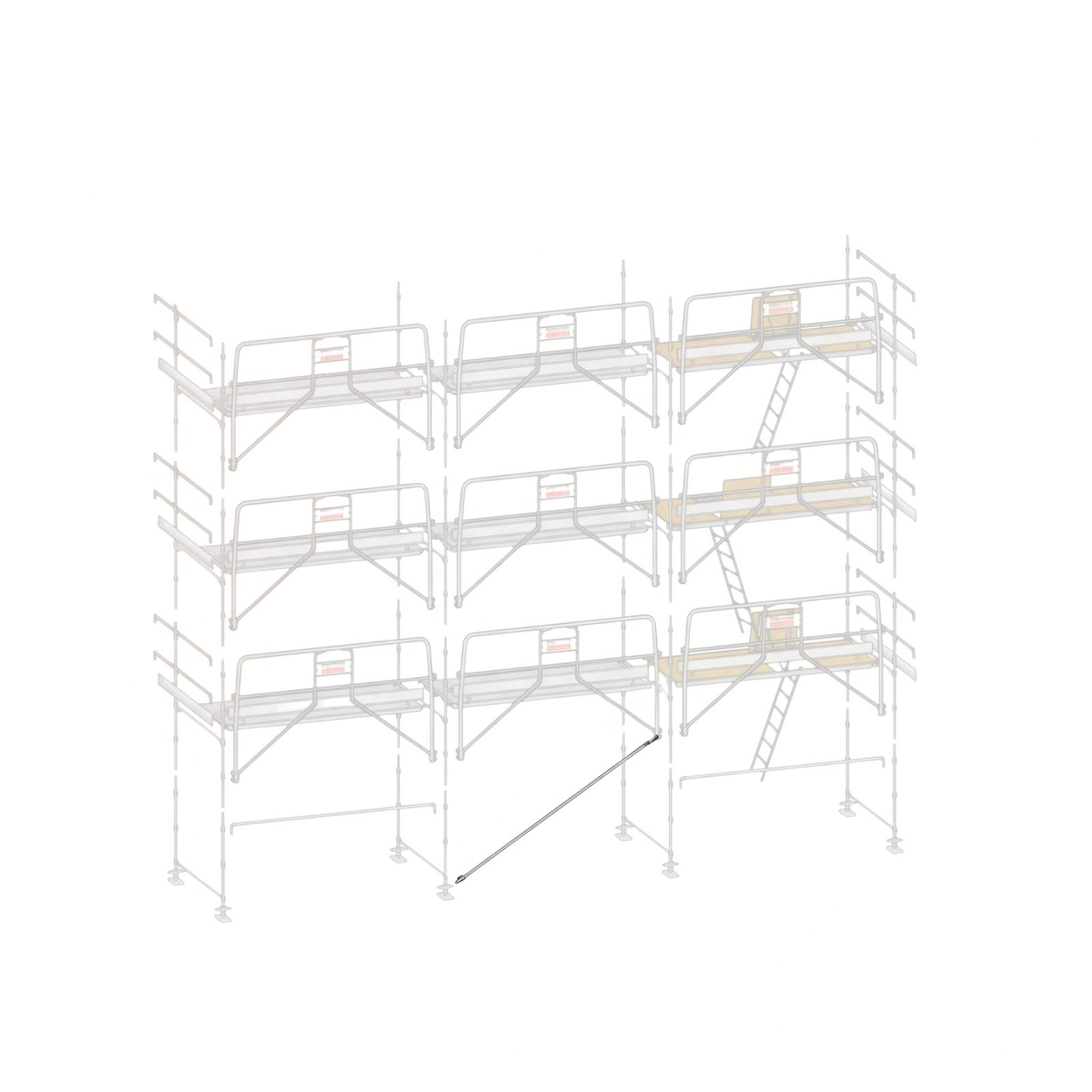 Diagonale à colliers pour échafaudages MAG 42 ALTRAD J03546