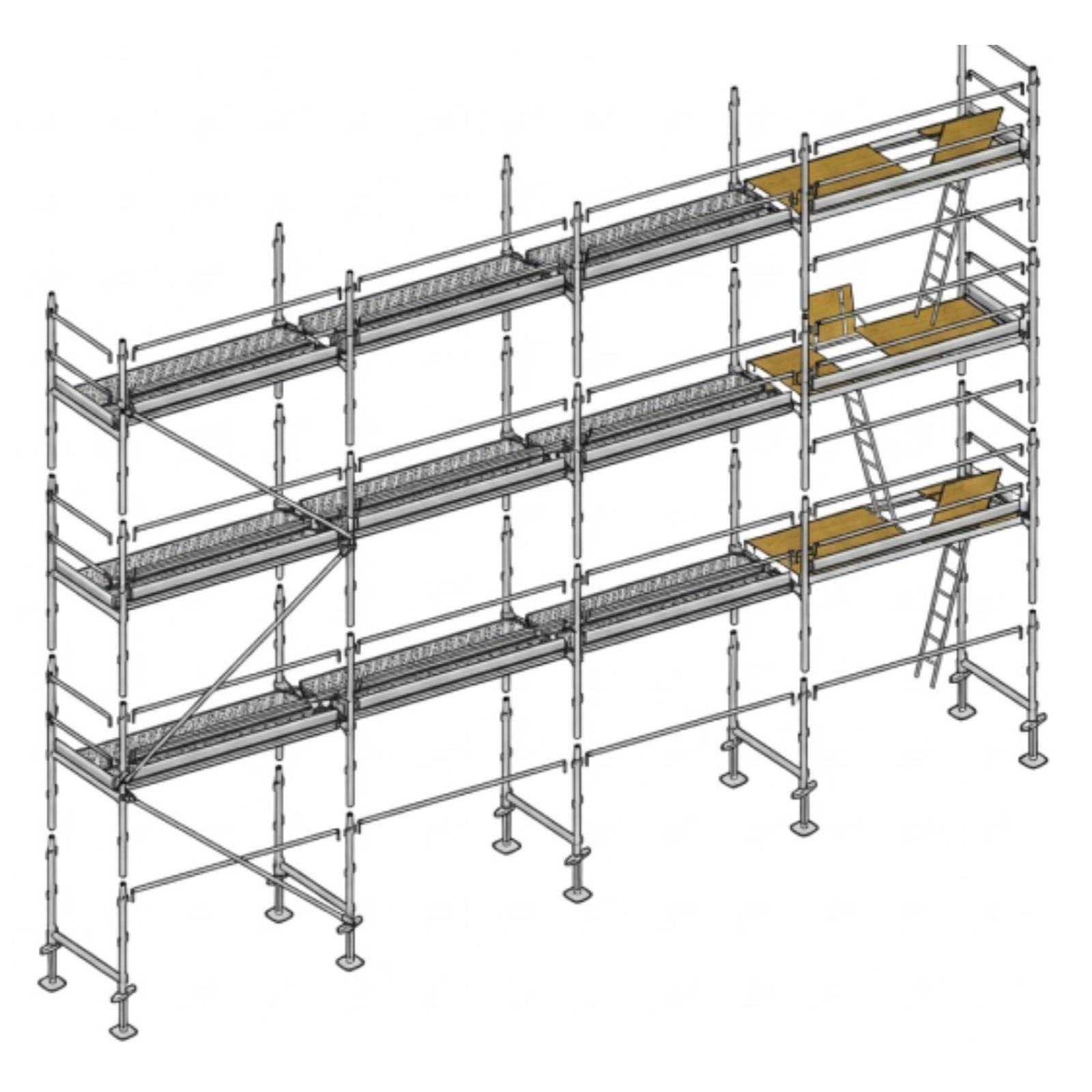 Lot échafaudage aéris 104 m² structure plinthes ALTRAD L45-104-LIPP