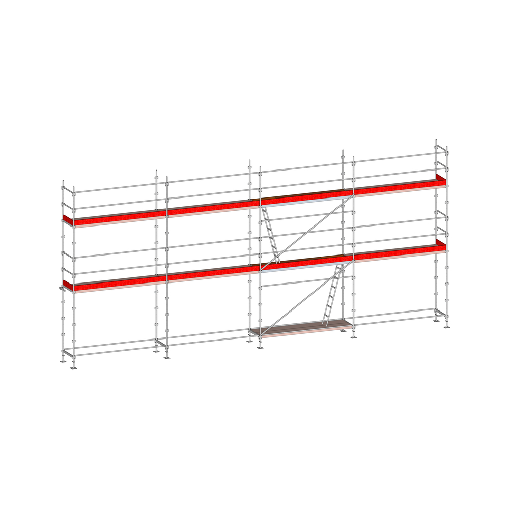 Echafaudage ALTRAD Facadier AERIS 78 m²-Structure longueur 13 m x hauteur de travail 6 m avec planchers- L45P078LIP