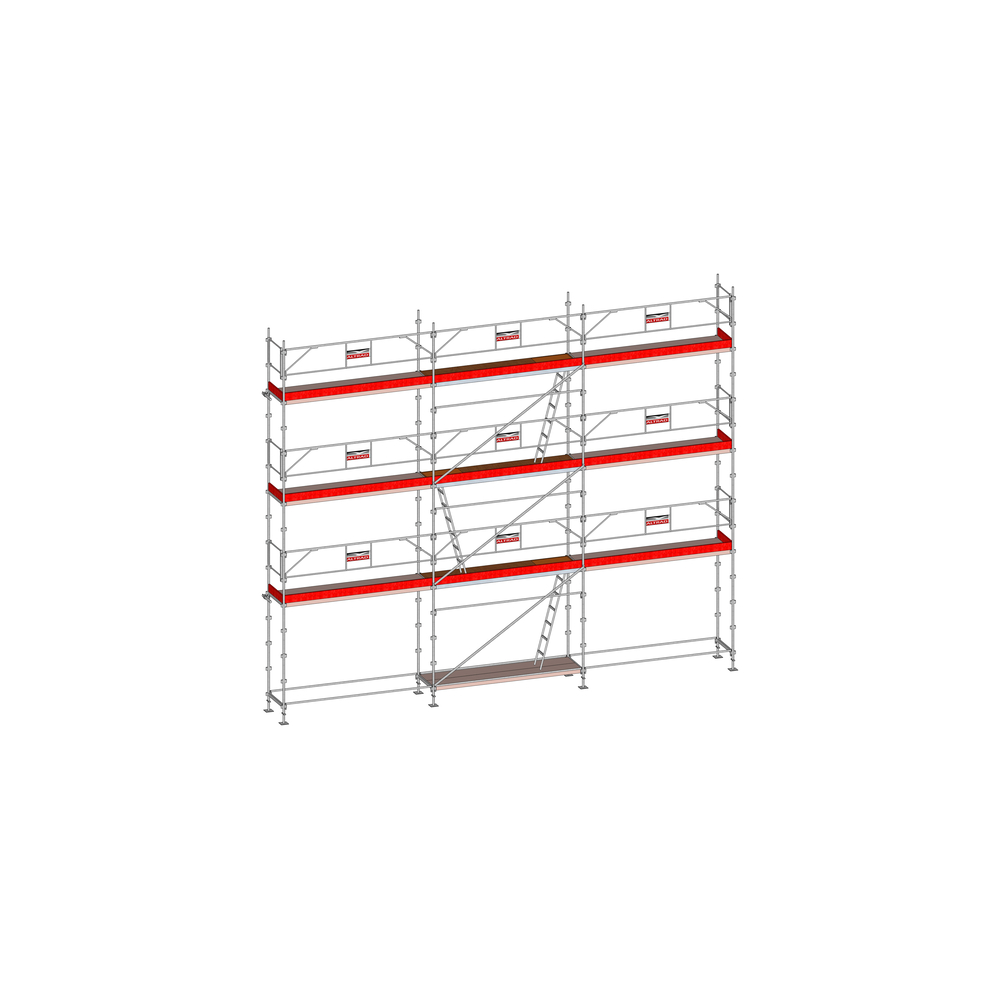 Echafaudage ALTRAD Facadier AERIS 80 m²-Structure longueur 10 m x hauteur de travail 8 m avec garde de corps fixe standard - L45P080GFP