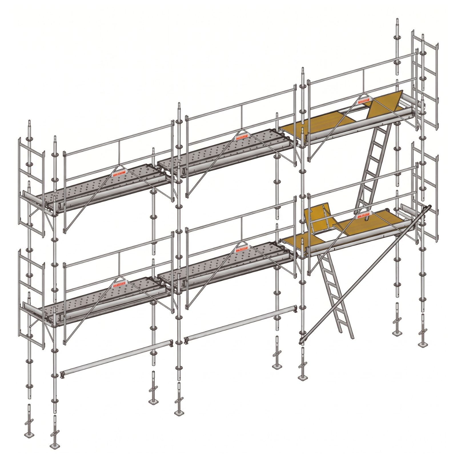 Lot échafaudage 60 m² Multivit+ 1 largeur 0,65 m structure seule ALTRAD L50-060-GS