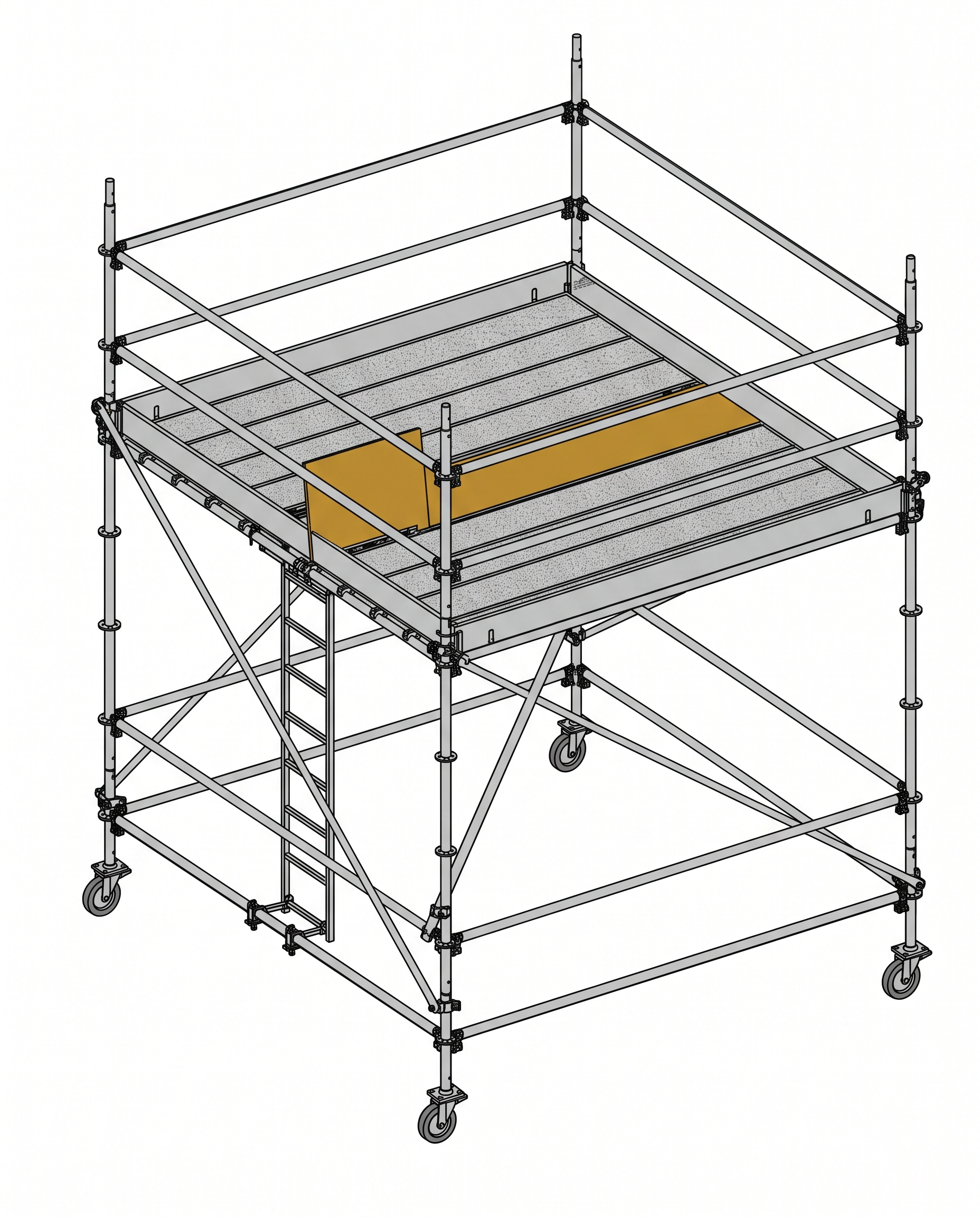 Tour roulante 3x3 m hauteur plancher 6,50 m ALTRAD TM3X3-650
