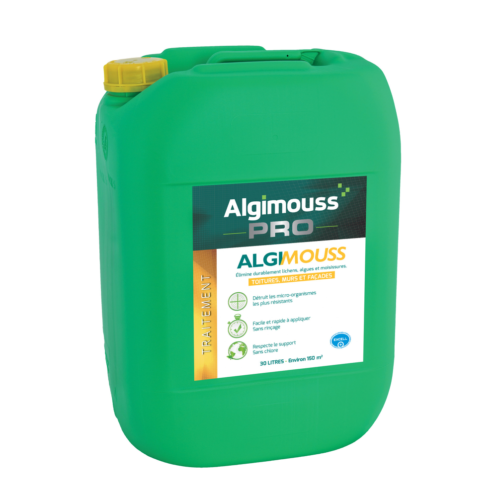 ALGIMOUSS 30L traitement curatif et préventif toiture, mur et façade prêt à l'emploi 001004