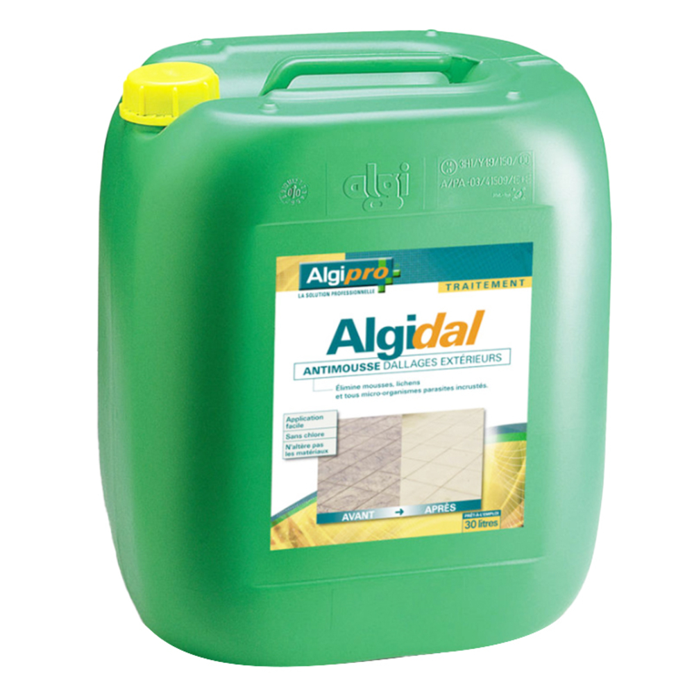 ALGIDAL - 30 LITRES - Traitement curatif et préventif dallages et sols exterieurs ALGIMOUSS - 003004