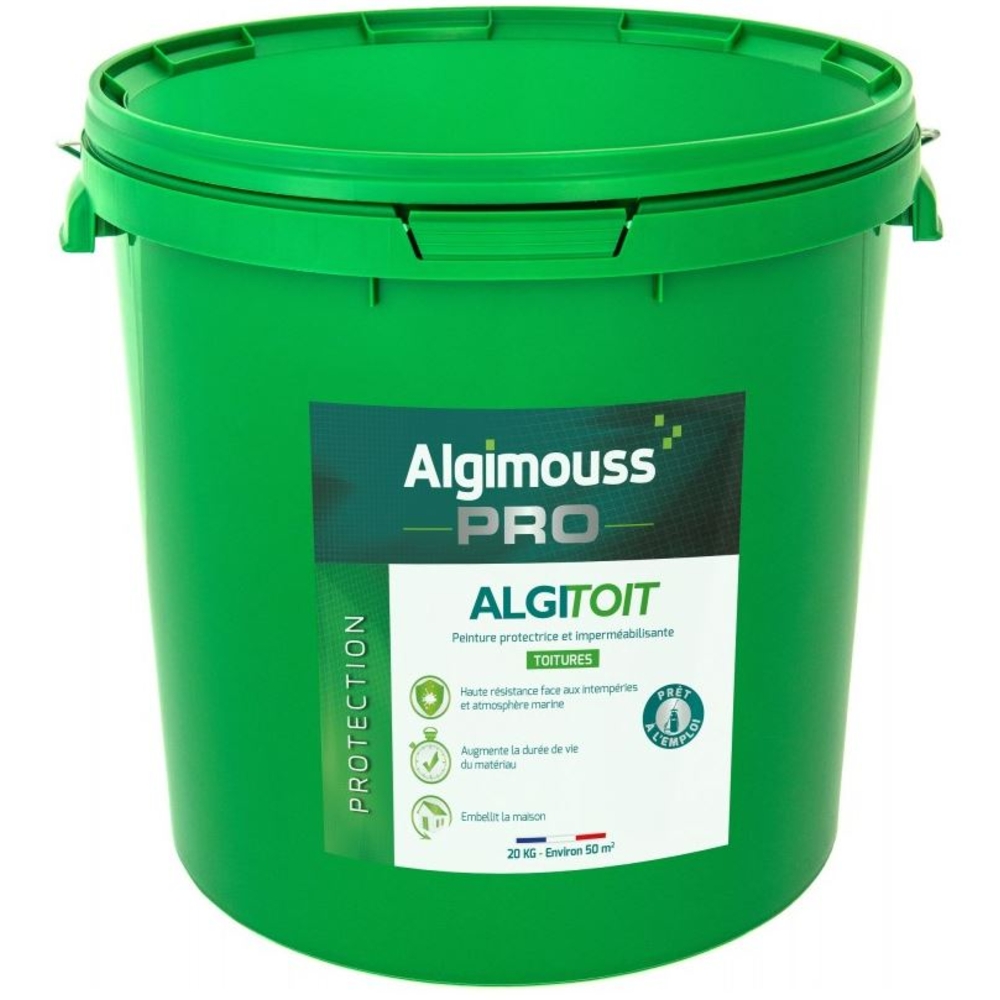 ALGITOIT Rouge tuile 20 KG - Peinture pour toiture Rouge tuile ALGIMOUSS - 028021