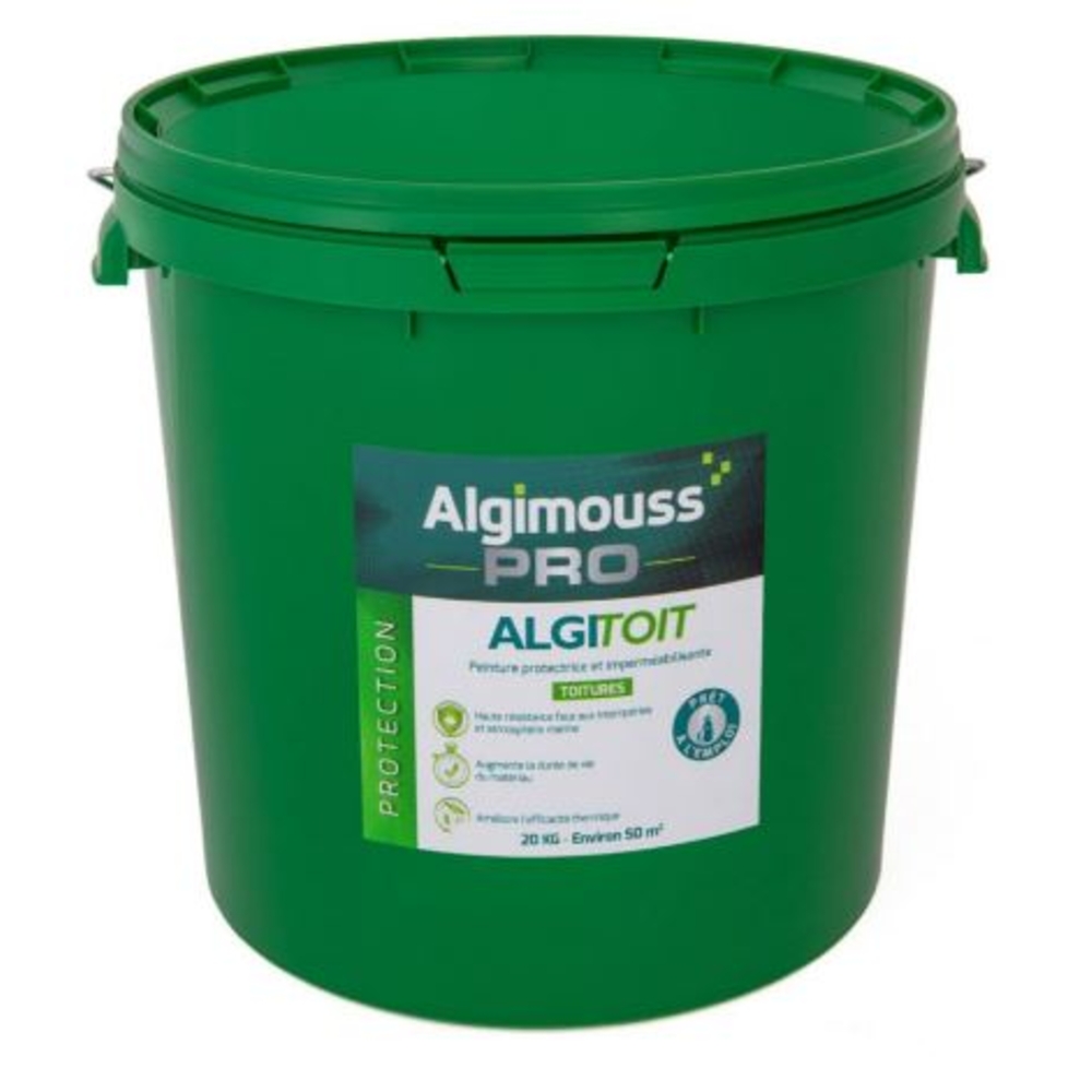 ALGITOIT Rouge brique 20 KG - Peinture pour toiture Rouge brique ALGIMOUSS - 028024
