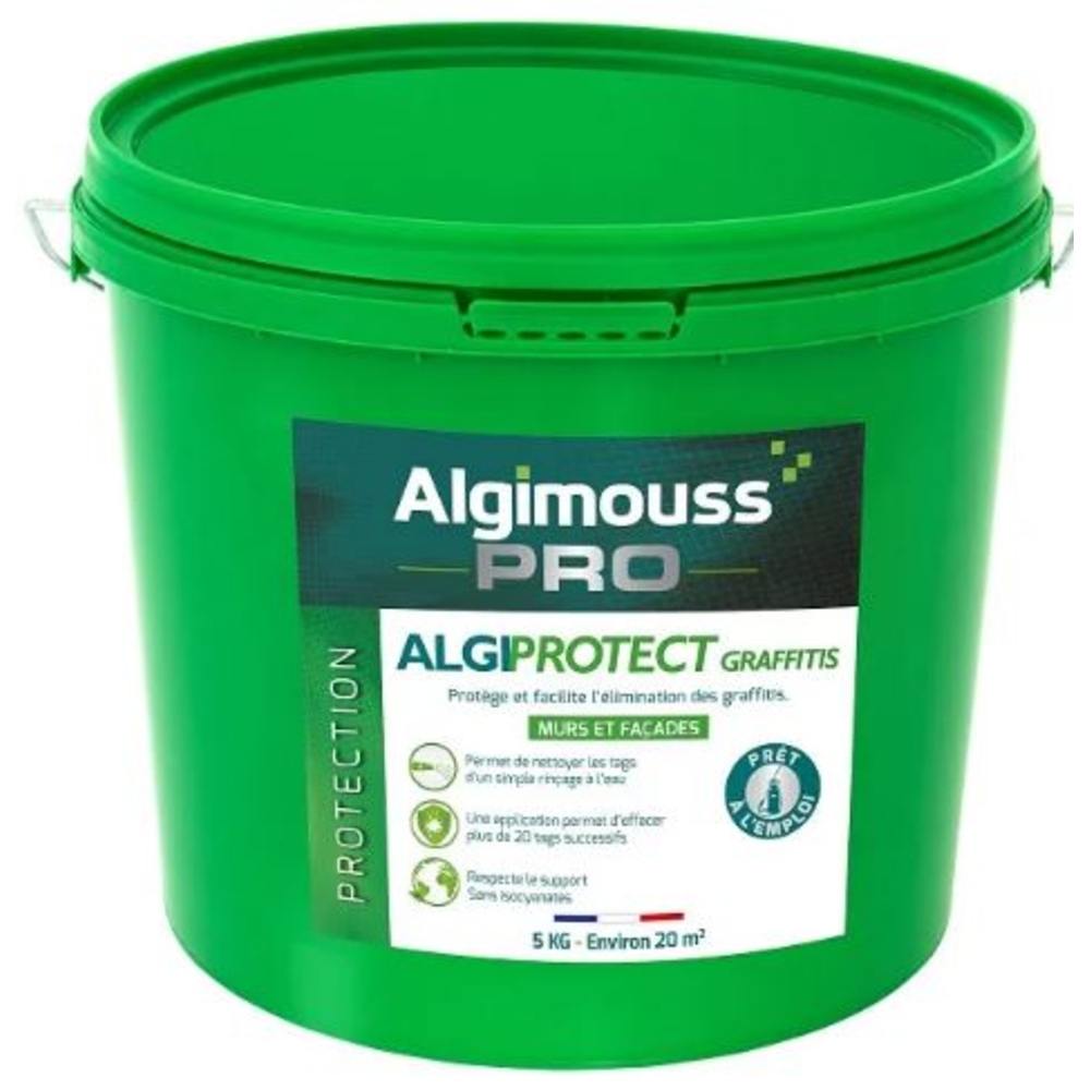 ALGIPROTECT GRAFFITIS 5 KG - Protège et facilite l'élimination des graffitis ALGIMOUSS - 030001