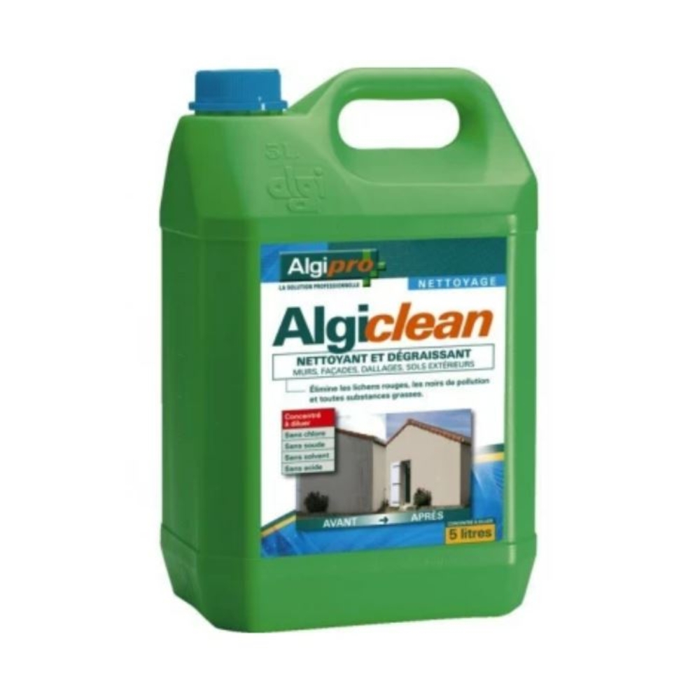 ALGICLEAN - 5 LITRES - Nettoyant dallages et sols ciment - concentré à diluer ALGIMOUSS - 046002
