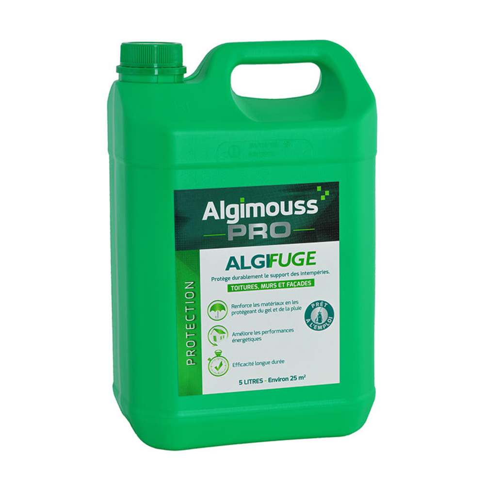ALGIFUGE - 5 LITRES - Imperméabilisant toitures, murs, façades ALGIMOUSS - 047002
