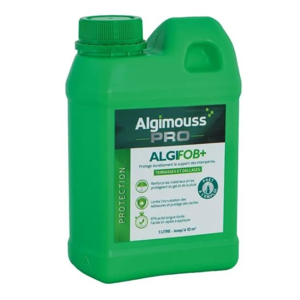 ALGIFOB+ - 1 LITRE - Imperméabilisant eau + graisses pour dallages, carrelage ALGIMOUSS - 048001