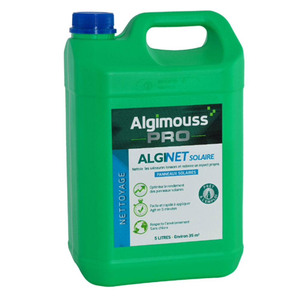ALGINET SOLAIRE - 5 LITRES - Nettoyant panneaux solaires ALGIMOUSS - 055001