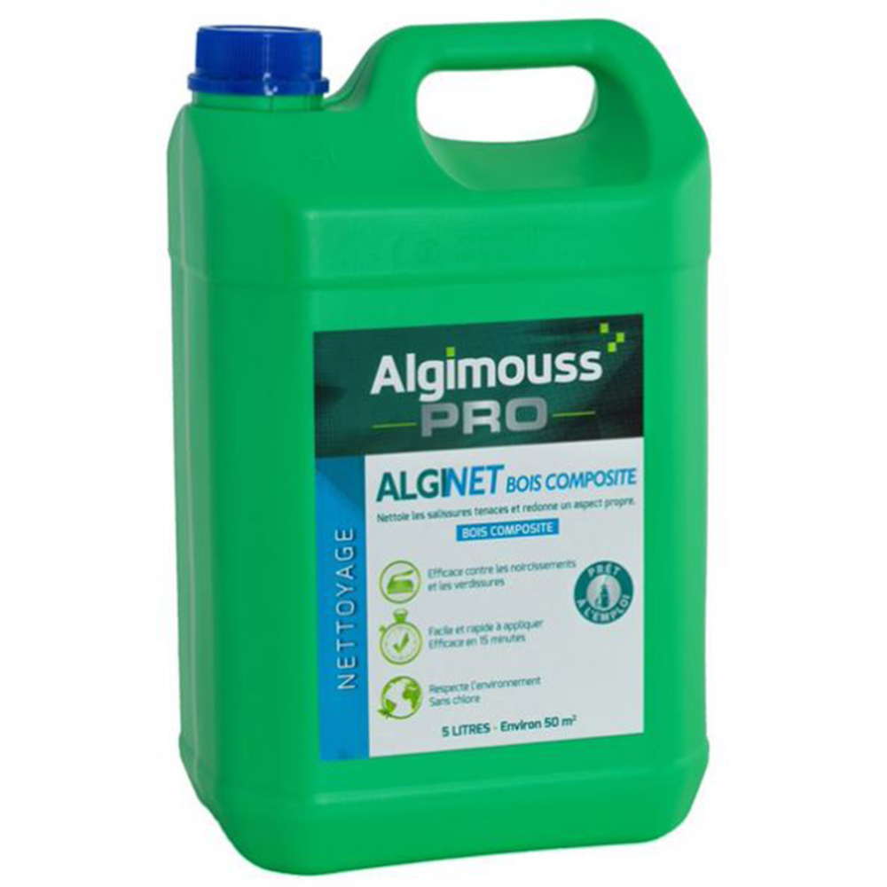 ALGINET BOIS COMPOSITE - 5 LITRES - Nettoyant bois composite ALGIMOUSS - 056002