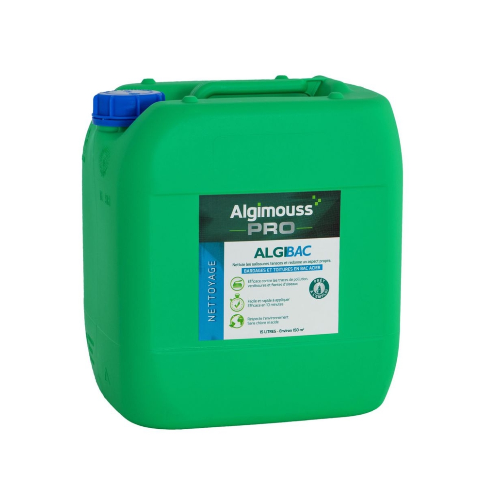 ALGIBAC - 15 LITRES - Nettoyant bardage ALGIMOUSS - 074003