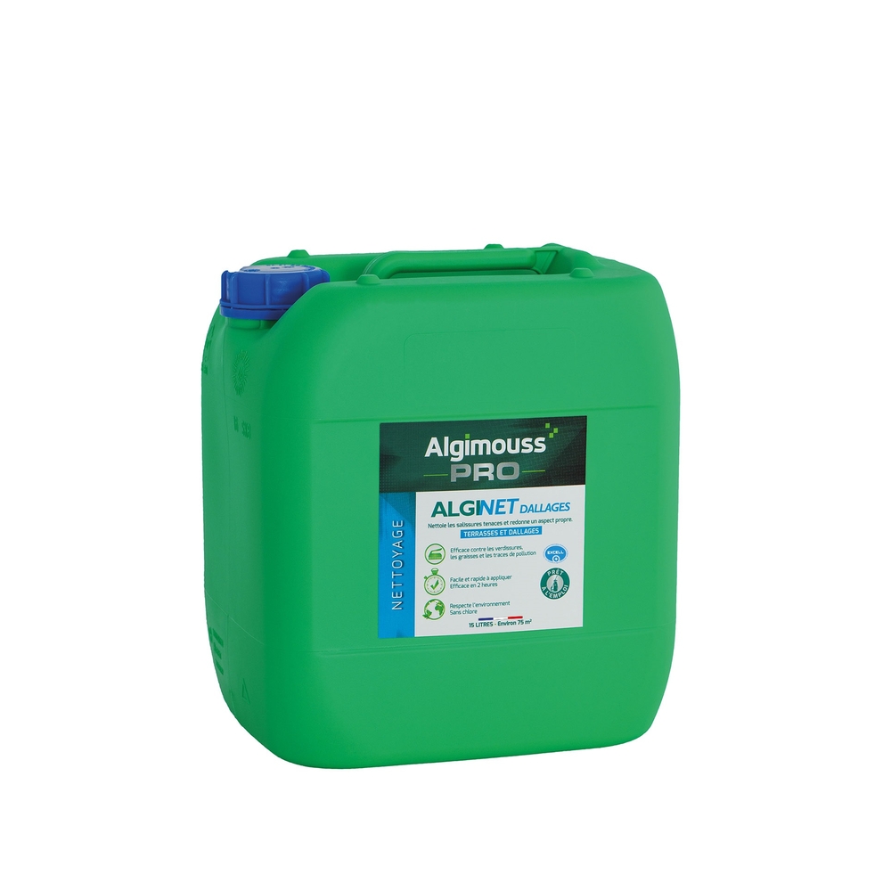ALGINET DALLAGES - 15 LITRES - Nettoyant dallages, sols extérieurs  ALGIMOUSS - 081004