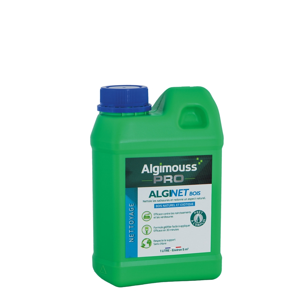 ALGINET BOIS - 1 LITRE - Nettoyant rénovateur bois ALGIMOUSS - 096001