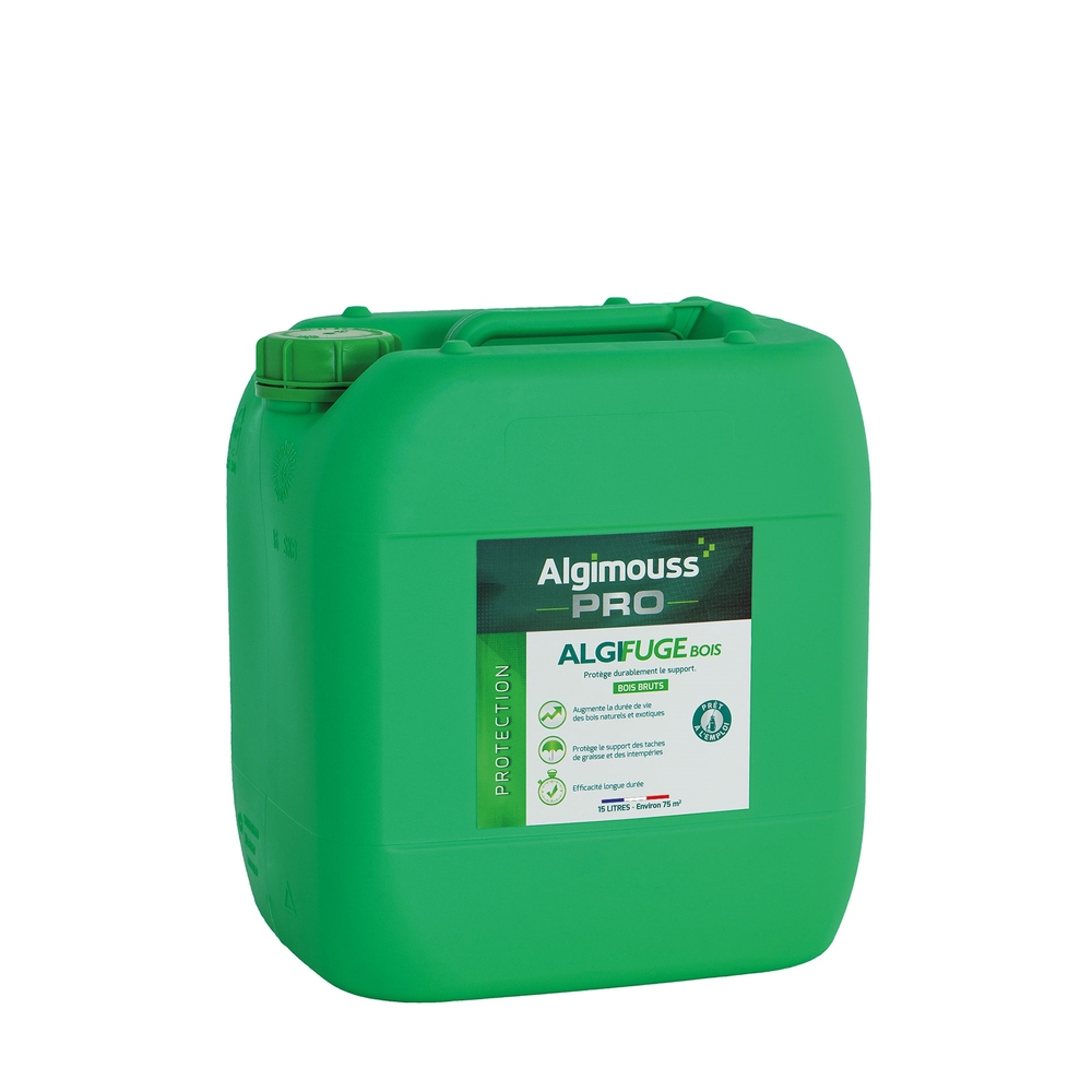 ALGIFUGE BOIS - 15 LITRES - Imperméabilisant bois naturel et exotique ALGIMOUSS - 099003