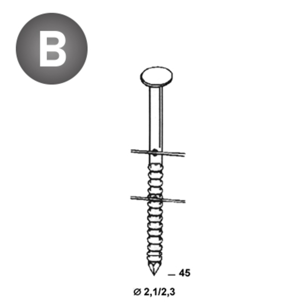 16800 COILS 21/23 X 45 ANNELÉES - ALSAFIX - 16C21452