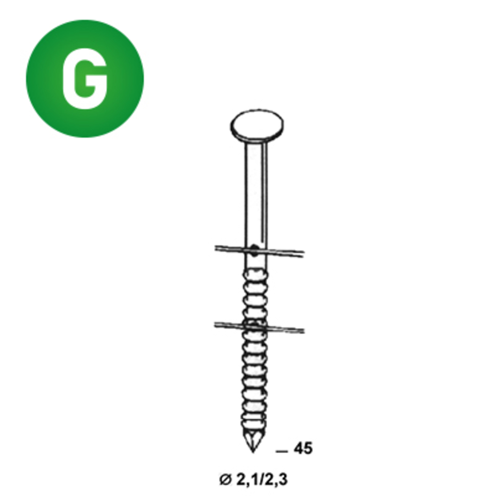 16800 COILS 21/23 X 45 ANNELÉES GALVA - ALSAFIX - 16C21456