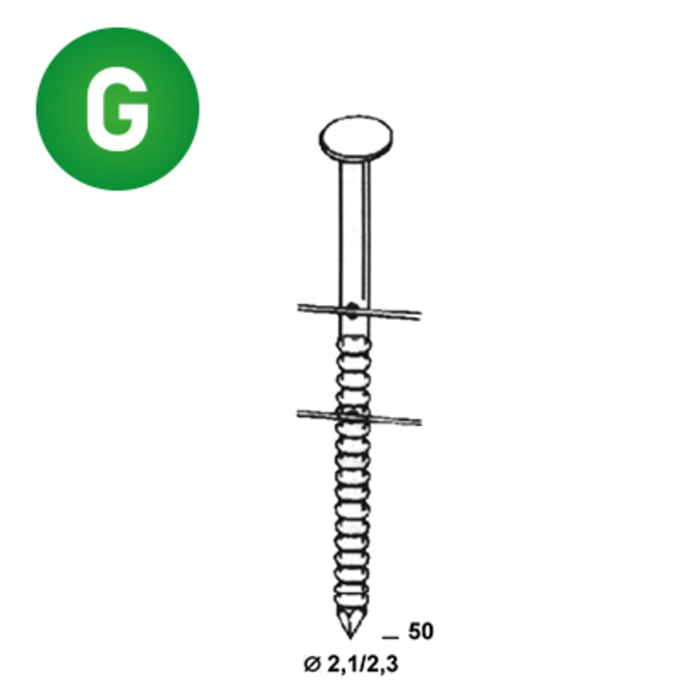 12600 COILS 21/23 X 50 ANNELÉES GALVA - ALSAFIX - 16C21506