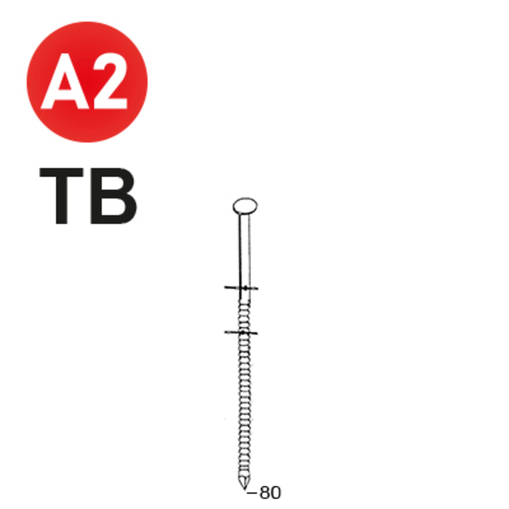 4500 COILS 28/31 X 80 ANNELÉES INOX TB - ALSAFIX - 16F28808