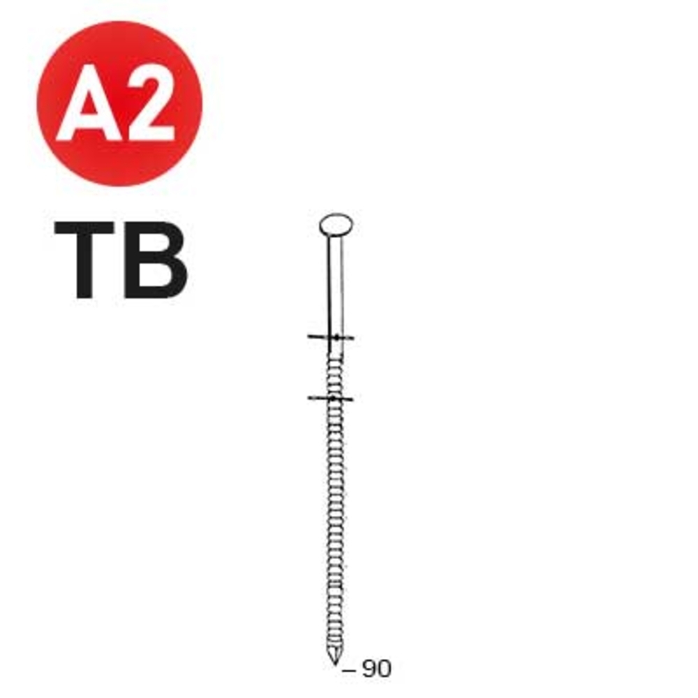 4500 COILS 31/34 X 90 ANNELÉES INOX TB - ALSAFIX - 16F31888