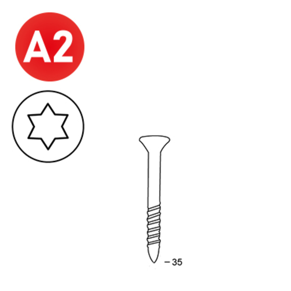 2000 SCRAIL 25/28 X 35 INOX TX - ALSAFIX - 16S25359TX
