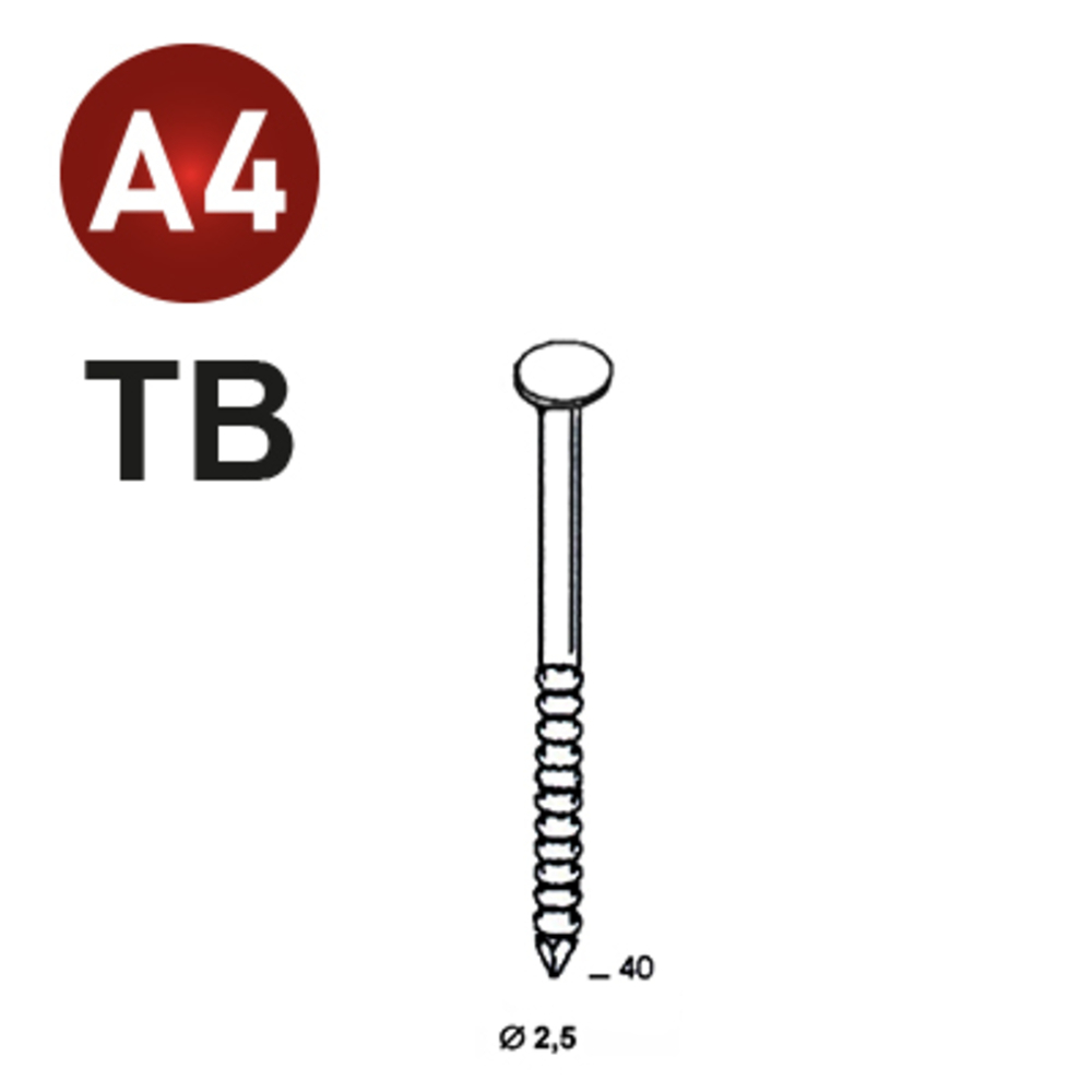 7200 COILS S 25X40 ANNELÉ INOX A4 TB - ALSAFIX - 16S25408