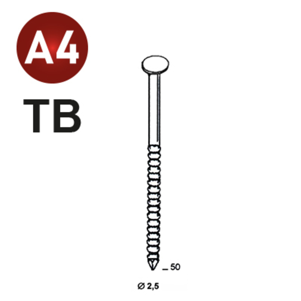 6000 COILS S 25X50 ANNELÉ INOX A4 TB - ALSAFIX - 16S25508