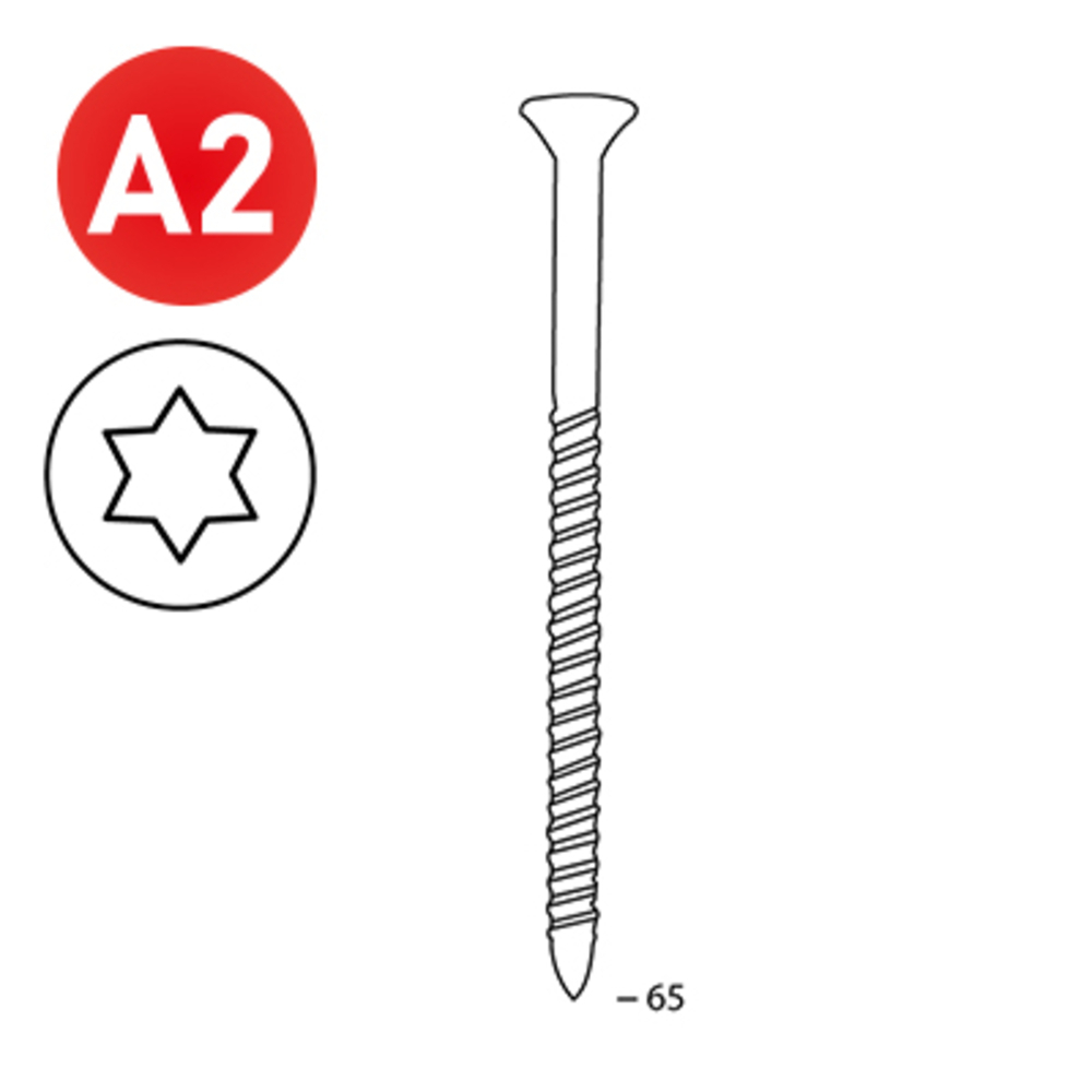 2000 SCRAIL 28/32 X 65 INOX TX - ALSAFIX - 16S28659