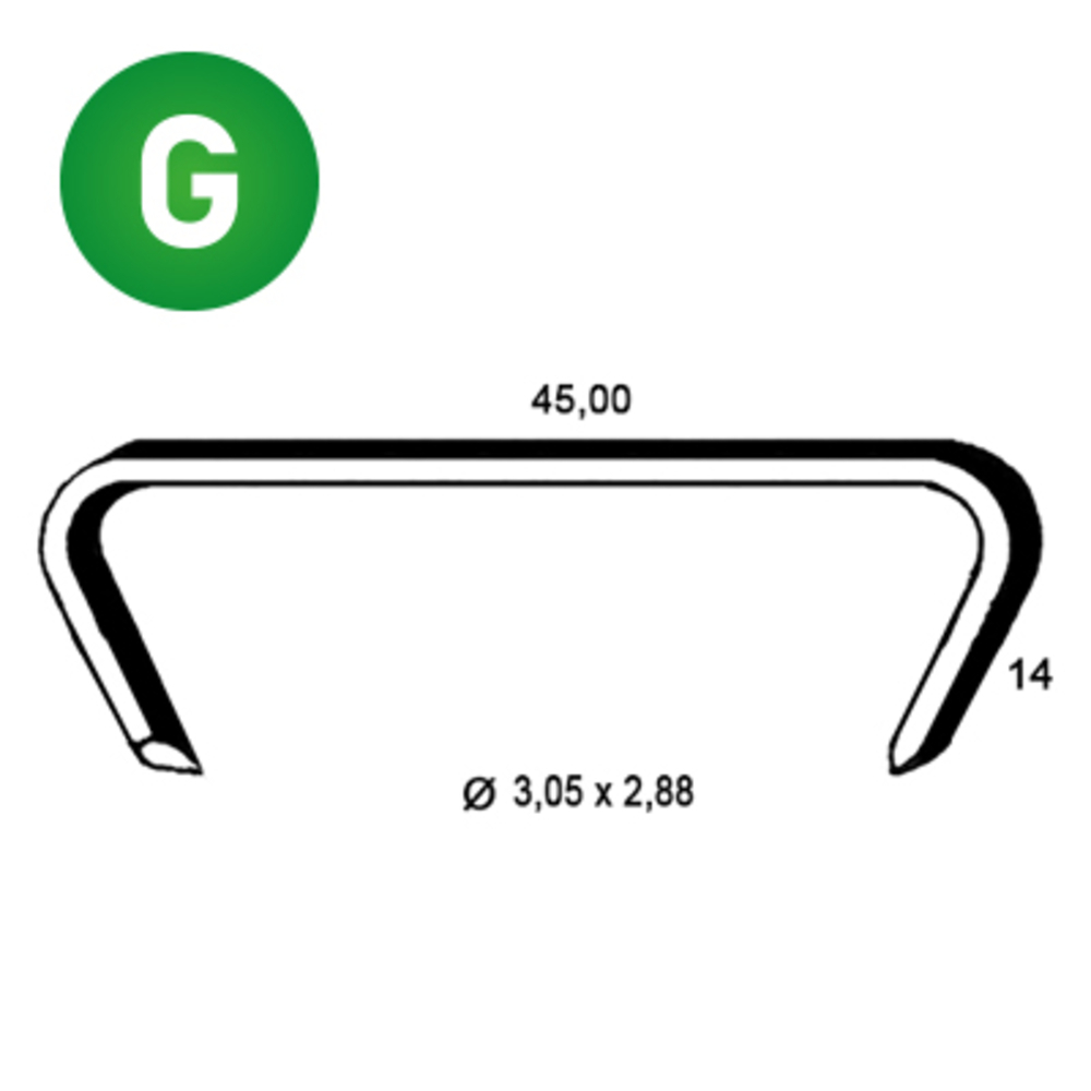 1600 AGRAFES HR-45 GALFAN - ALSAFIX - 19HR455